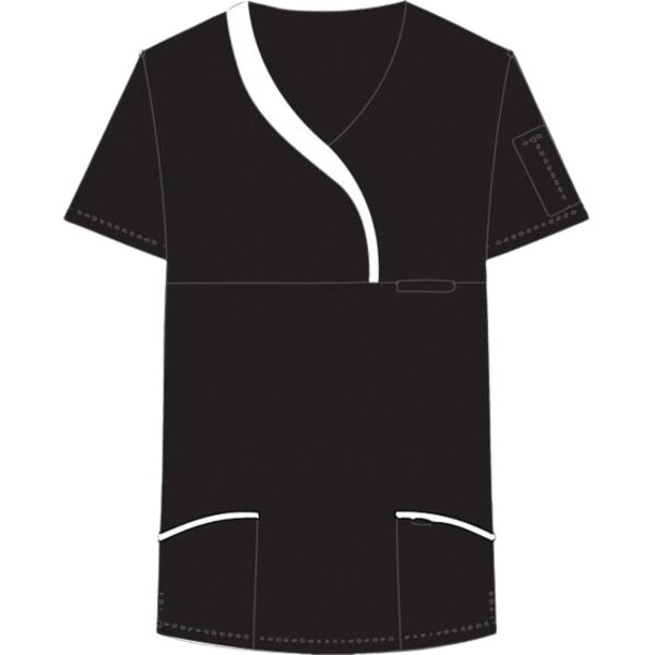 Ladies Sculpted Scrub Top Thumbnail