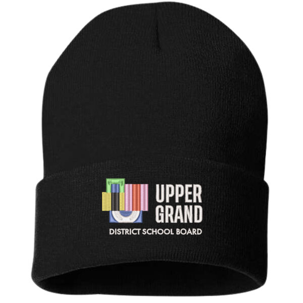 Embroidered 12" Solid Cuffed Beanie Thumbnail